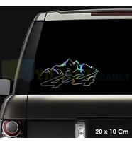 4x4 Toyota Ford Jeep Mitsubishi Off Road 4x4 Hologram Oto Sticker Etiket Yapıştırma 20 x 10 Cm