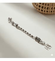 Selçuklu Kartalı Temalı Arnavut Zincirli Tek Kamçılı Kararmaz Metal Püskül