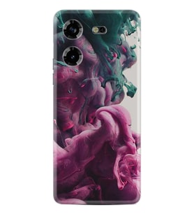Tecno Pova 5 Kılıf Resimli Desenli Baskılı Silikon Pink Green Cloud 1306