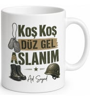 Asker Jargonu Yazılı Komik Kupa Bardak Askerlik Hediye Özel Tasarım Baskılı Mug