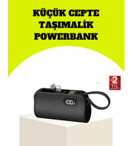 Dahili Type-C Konektörlü Mini 2000Mah