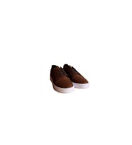 Kalın Yüksek Taban Bağcıklı Kahverengi Erkek Ayakkabı