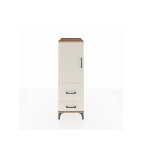 Kronos Dolap Tek Raflı 2 Çekmeceli Tek Kapaklı 44x59x134 Çam-Aytaşı