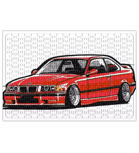 Bmw Stanced out E36 Red Puzzle 240 Parça Yapboz