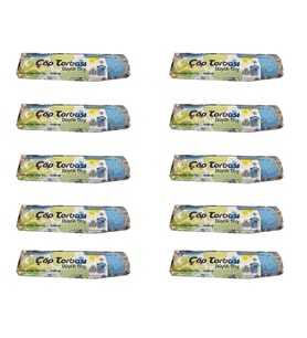 Canhome Mavi Büyük Boy Battal 65x80 Cm. 30 Litre Çöp Torbası Poşeti - 10 Adetlik 10 Rulo
