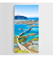 Adacıklar Üzerinde Köprü Panoramik Kanvas Tablo
