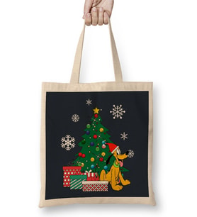 Pluto Around The Christmas Tree Bez Çanta Uzun Saplı