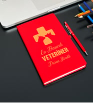 Kişiye Özel Veteriner Tasarımlı  Defter Ve Kalem Seti