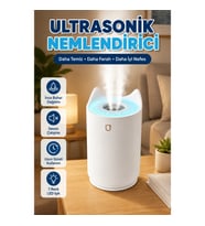 Ultrasonik Hava Nemlendirici ve Aroma Difüzör – 7 Renk LED Gece Lambası