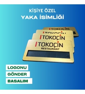 Düz model yaka isimliği 10 Adet (Gold)