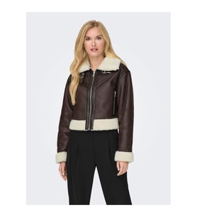 Only Kadın Betty Faux Suede Aviator Kalın Deri Mont Ceket - 15298735
