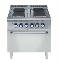 Electrolux Professional Endüstriyel 4 Kare Pleytli (her Ocak 2,6 Kw) Elektrikli Kuzine, Elektrikli Fırın, Derinlik 730 Mm - 800 Mm E7ECEH4QE0