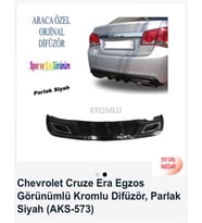 Chevrolet Cruze Difüzör Siyah Boyalı
