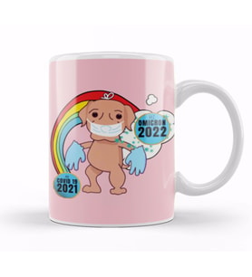 Sarcasm Funny Vintage DOG Saying Covid Hi Omicron Virus 2022 Kupa Bardak Porselen