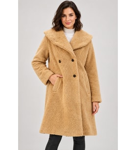 Dewberry Kadın %100 Polyester Kaban Camel Z9776 Günlük Dış Giyim, Kazak ve Gömlek Kombini, Seyahat Gardırobu
