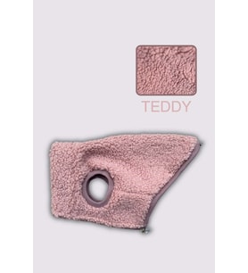 Köpek Kıyafeti - Fermuarlı teddy köpek ceketi, Haki (Pudra)