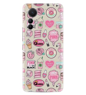 Xiaomi 12 Lite Kılıf Resimli Desenli Baskılı Silikon Donut Flamingo 1415
