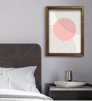 BK Gift Yatak Odası Konseptli Doğal Masif Ahşap Çerçeveli Tablo 45x65cm-52