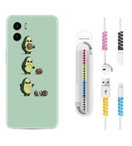 Vivo Y15S Y32 Y33S Y51 Y53S Kılıf Kablo Koruma Spiral Silikon Avokadolar1352