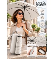 KAPSÜL ŞEMSİYE AÇIK GRİ