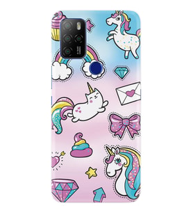 Omix X300 X500 X400 X600 X700 Kılıf Desemli Silikon Unicorn Mektup 1800