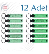 Yeşil & Fıstık Yeşili, Bebek Kutlamalarına Sürpriz Hediye, 12’li Set, İsim Ve Mesaj Yazılı Hatıra
