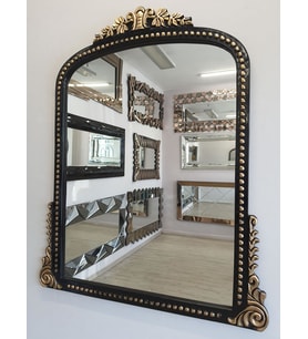 Ayna Denizi Lady Black Gold Model Siyah Altın Renk Dekoratif Ayna