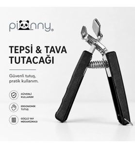 Pionny Pratik Tepsi Tava Ve Tencere Tutacağı Siyah