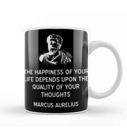 Stoic Happiness Depends On Your Thoughts Quote Marcus Aurelius Kupa Bardak Porselen