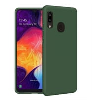 Samsung Galaxy A20 İçi Kadife Silikon Kılıf Yeşil