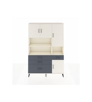 Arges Dolap 9 Raflı 4 Çekmeceli 4 Kapaklı 132x30x195 Aytaşı-Aytaşı/Antrasit