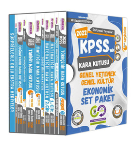 KPSSNİN Kara Kutusu Genel Yetenek Genel Kültür Ekonomik Set Paket Konu Özetli Di (Beyaz)