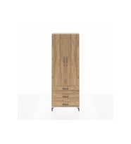 Arges Dolap Tek Raflı 3 Çekmeceli Tek Askılı 88x30x243 Aytaşı-Çam