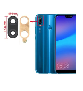 Tkgz Huawei Uyumlu P20 Lite Arka Kamera Camı Lens Yapışkanlı