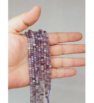Ametist Taşı Rondela Faset Kesim 3*4mm Dizi (53110)