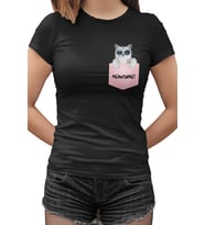 Meowsome Siyah Kadın Tshirt