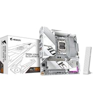 GIGABYTE B850M AORUS ELITE WIFI6E ICE LGA1851 DDR5 7600MHz(OC) PCIe 5.0 Çift M.2 NVMe WiFi 6E 2.5GbE LAN Beyaz mATX Anakart