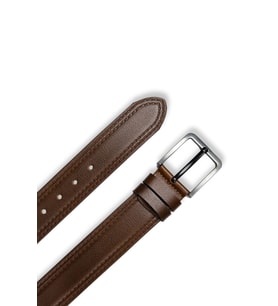 Hakiki Deri Kemer - Kahve, 4 cm, Çift Dikiş Desen  Crazy 8586 (A.Kahve)