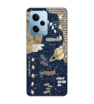 Redmi Note 12 Pro 5G Uyumlu Gezegen Aesthetic Tasarımlı Şeffaf Telefon Kılıfı