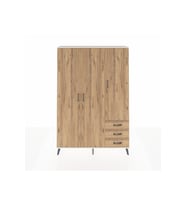 Arges Gardrop 6 Raflı 3 Çekmeceli Tek Askılı 132x30x195 Aytaşı-Çam