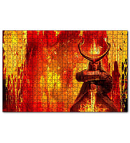Cakapuzzle  Hellboy Lav Yağmuru  Puzzle Yapboz MDF (Ahşap) (120 Parça)