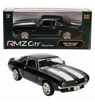 1:32 RMZ City Alman Klasikleri Serisi Die Cast Çek Bırak Model Araba - Siyah 1969 Chevrolet Camaro