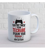 Kişiye Özel Oyuncu Tasarımlı Kaybetmek Yok Tecrübe Puanı Var İsimli Kupa