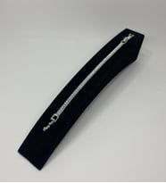 Massina Classics Zirkon Taşlı Baget Su Yolu Kadın Bileklik (4MM) (Gümüş)