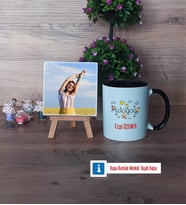 Pedagog Fotoğraflı Dekoratif Taş, Kupa Bardak Beyaz Hediye (Model 11)