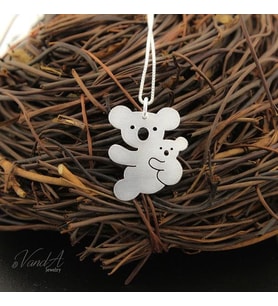 Gümüş Koala Kolye