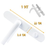 Kupa PVC Pimapen Kapı Kolu - WC - 1 Takım (Beyaz)