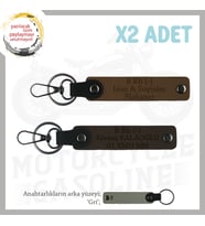 Motor Severlere, İsim Plaka ve B - Kan Grubu Yazılı Anlamlı Hediye x2 Anahtarlık, Kahve-K Kahve-Gr (Çok Renkli)