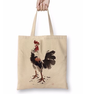 Rooster Stare Horoz Bez Çanta Uzun Saplı
