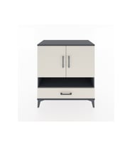 Hyperion Şifonyer 2 Raflı Tek Çekmeceli 2 Kapaklı 88x44x96 Antrasit-Aytaşı